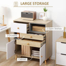 HOMCOM Modern Sideboard, Storage Cabinet, Free Standing Accent Cupboard