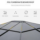 Outsunny 3 x 3.6m Hardtop Gazebo for Garden Party w/ Polycarbonate Curtains