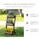 Outsunny 3-Tier Raised Garden Bed Freestanding Vertical Wooden Flower Rack
