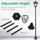 Outsunny Solar Torch Lights Outdoor Garden with 6 LED Auto On/Off 6-8 Hours