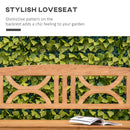 Outsunny 2-Seater Wooden Garden Bench Outdoor Patio Loveseat Natural