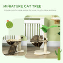 PawHut 68cm Cat Tower Palm Tree Shaped Cat Tree w/ Hammock - Beige