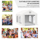 Outsunny 4 x 3 m Patio Garden Party Canopy, BBQ, Camping Gazebo Trent for Garden