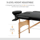 HOMCOM Salon Portable Folding Massage Table Bed Tattoo Therapy  Couch 2 Section