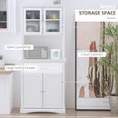 HOMCOM Kitchen Cupboard Storage Cabinet with Drawer, Doors and Shelves, White