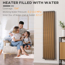 HOMCOM Vertical Designer Radiator Wall-mounted Heater for Bedroom Study Grey