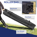 Outsunny Pop Up Gazebo Foldable w/ Wheeled Carry Bag & 4 Weight Bags, Blue