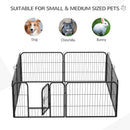Pawhut Pet Cage Guinea Dog Pig Puppy Playpen Play House Steel Hutch Metel Black
