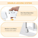 PawHut Pressure Fit Safety Gate for Stairs w/ Auto Close 75-82 cm - White