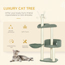 PawHut Cat Tree w/ Sisal Scratching Post, Hammock, Kitten Bed, Toy Ball