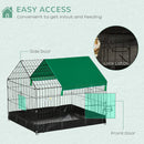 PawHut Rabbit Cage Guinea Pig Small Animal Playpen Water Proof Roof 90x75x75 cm