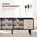 HOMCOM TV Unit Cabinet for TVs up to 60 Inches with Drawers Shelves, Grey