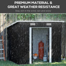 Outsunny 7 x 4ft Outdoor Garden Storage Shed for Backyard Patio Black