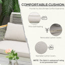 Outsunny 4 PCS Patio PE Rattan Outdoor Sofa Set, Conservatory Furniture Set