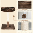 PawHut Small Cat Tree for Indoor Cats W/ Sisal Scratching Post Bed Cushion Toy