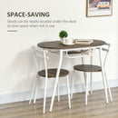 HOMCOM Dining Table and Chairs Set of 3, Oval Kitchen Table with 2 Chairs