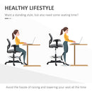 Vinsetto Drafting Chair Tall Office Stand Desk Chair with Foot Ring, Arm, Wheel