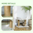 PawHut 42cm Indoor Cat Tree, Kitty Play Tower w/ Toy Balls, Jute Scratching Post