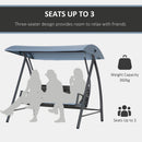 Outsunny Garden Rattan Swing Chair Swinging Hammock w/ Cushion Mixed Grey