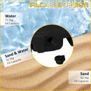 Outsunny 7.5kg Parasol Base  w/ Wheels Water and Sand, Up to 100kg Black