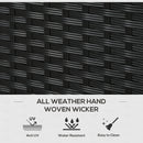 Outsunny PE Rattan Garden Storage Box for Pool w/ Shoe Layer