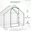 Outsunny Portable Walk-in PVC Greenhouse w/ Zipped Door for Flowers Plant