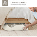 PawHut Foldable Pet Stairs 3 Steps with Non-slip Mats for Small Dogs, Cream