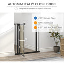 PawHut Pressure Fit Pet Safety Gate Stair Gate w/ Double-Locking, 74-80 cm