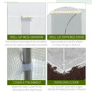 Outsunny 4.5 x 2M Walk-in Polytunnel Greenhouse for Garden, Galvanised Steel