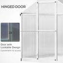 Outsunny 8x6ft Aluminium Greenhouse with/ Door Window Galvanized Base PC Panel