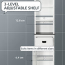 kleankin Freestanding Tallboy Storage Unit W/ Drawer Single Door Cabinet White