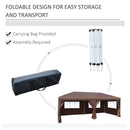 Outsunny 3m x 6m Pop Up Gazebo Party Tent Canopy Marquee with Storage Bag Coffee
