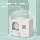 PawHut Cat Litter Box, Hooded Cat Litter Tray w/ Drawer Pan, Scoop, Deodorants