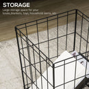 HOMCOM Side Table Set of 2, Modern Coffee End Bedside Storage Tables Black