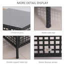 Outsunny Outsunny Rattan Coffee End Table Garden Outdoor Furniture Square Wicker