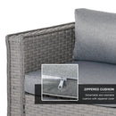 Outsunny 5PC PE Rattan Corner Sofa Set Outdoor Conservatory Furniture w/ Cushion