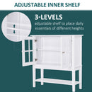 HOMCOM Modern Kitchen Sideboard Storage Cabinet w/ Adjustable Shelf – White