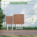 Outsunny 3Pcs Garden Bistro Set, Folding Outdoor Chairs and Table Set, Natural