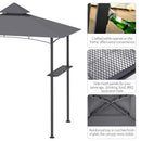 Outsunny Outdoor Double-tier BBQ Gazebo Shelter Grill Canopy Barbecue Tent Patio