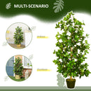 HOMCOM Potted Artificial Plants Bay Leaf Laurel for Indoor Outdoor, 120cm