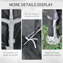 Outsunny 4 m x 3 m  Gazebo Party Tent Outdoor Tent w/ Mesh Sidewalls Dark Grey