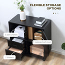 Vinsetto Printer Stand Mobile Office Storage Cabinet W/ Shelves Drawers, Black
