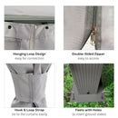 Outsunny 4 x 3(m) Patio Gazebo Garden Shelter w/ Curtains and Netting, Grey
