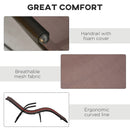Outsunny Folding Lounge Chair, Outdoor Chaise Lounge for Beach, Poolside, Brown
