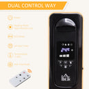 HOMCOM 2720W Oil Filled Portable Radiator Heater w/ Remote Control - Black