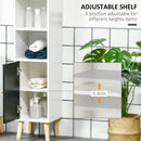 kleankin Bathroom Storage Cabinet W/ Adjustable Shelves and Cabinet, White