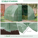 Outsunny  4 x 3M Reinforced Walk-in Polytunnel Garden Greenhouse Steel Frame