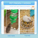 PawHut Hamster Cage w/ Tubes Exercise Wheel, Water Bottle, Food Dish -  Blue