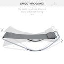 Outsunny Single Texteline Outdoor Hammock Bed Patio Sun LoungerRocker Grey