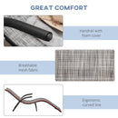 Outsunny Folding Lounge Chair, Outdoor Chaise Lounge for Beach, Poolside, Grey